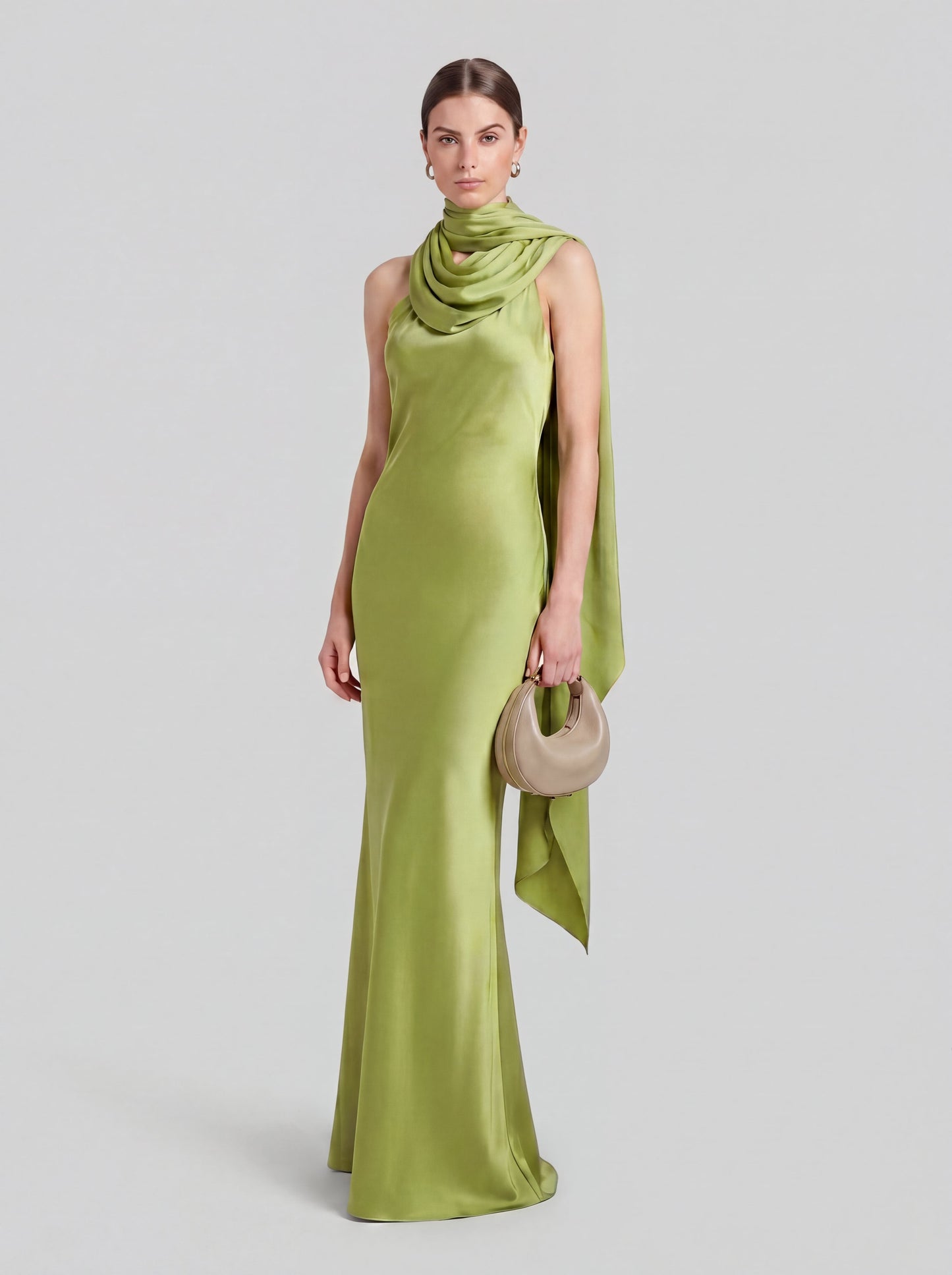 VESTIDO ASIMÉTRICO SATINADO