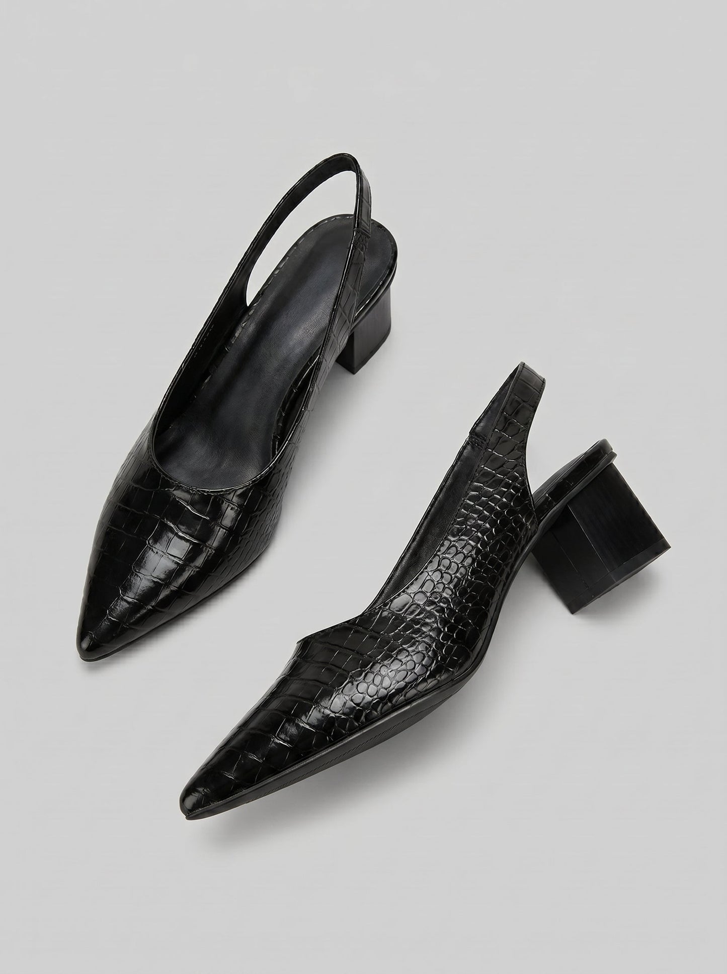 ZAPATO DESTALONADO EFECTO COCODRILO