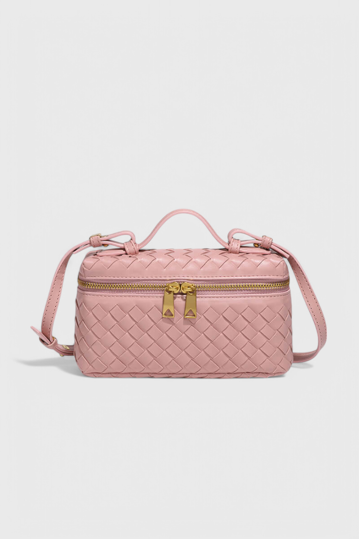 Bolso Mini Woven Milla con Acentos Dorados