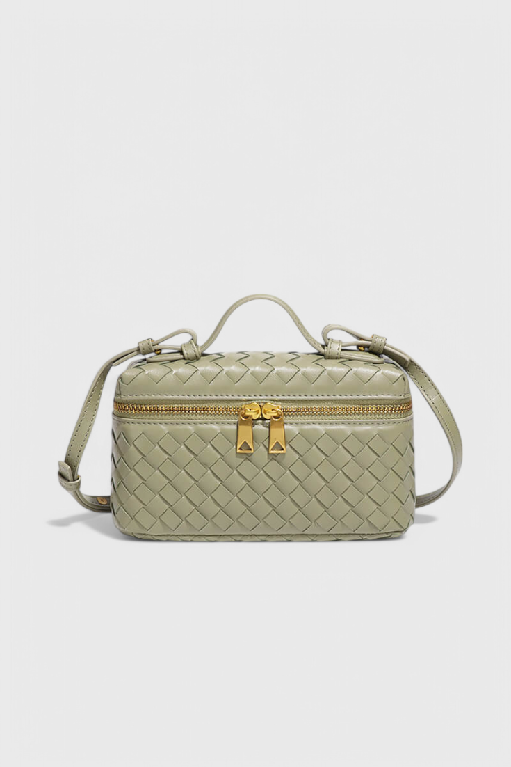 Bolso Mini Woven Milla con Acentos Dorados