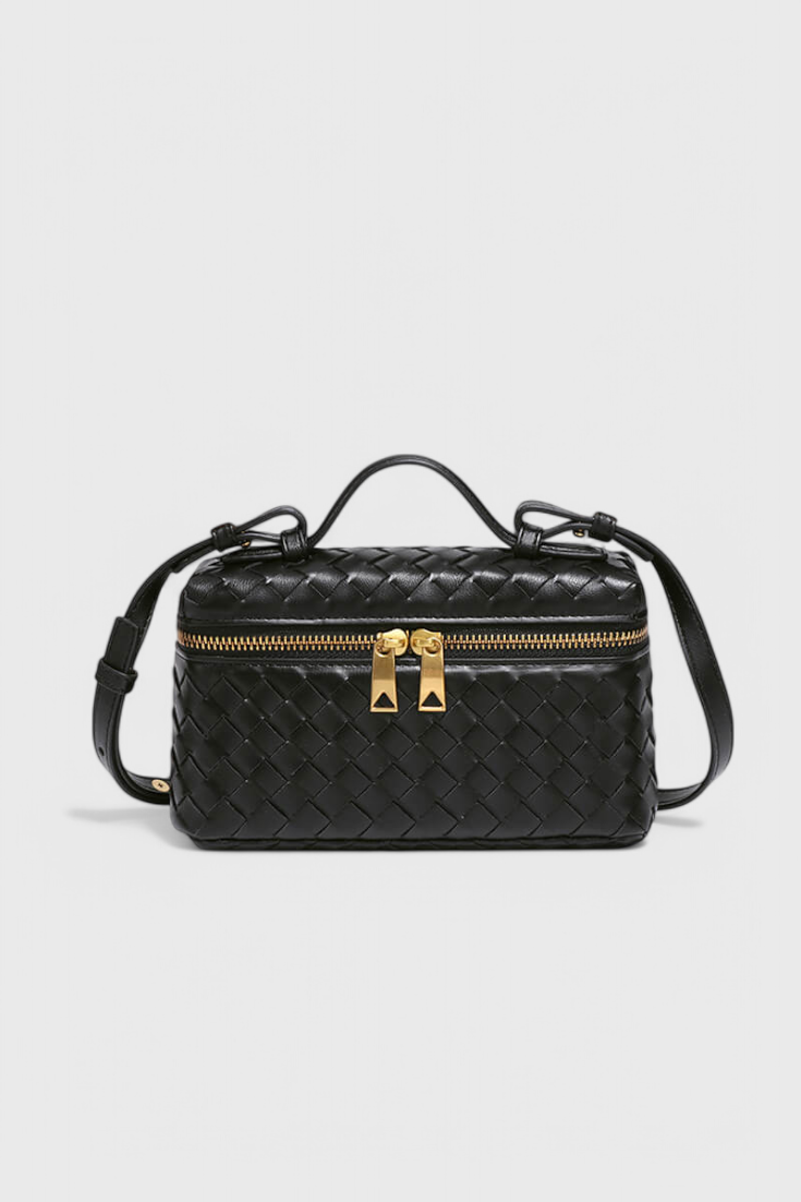 Bolso Mini Woven Milla con Acentos Dorados