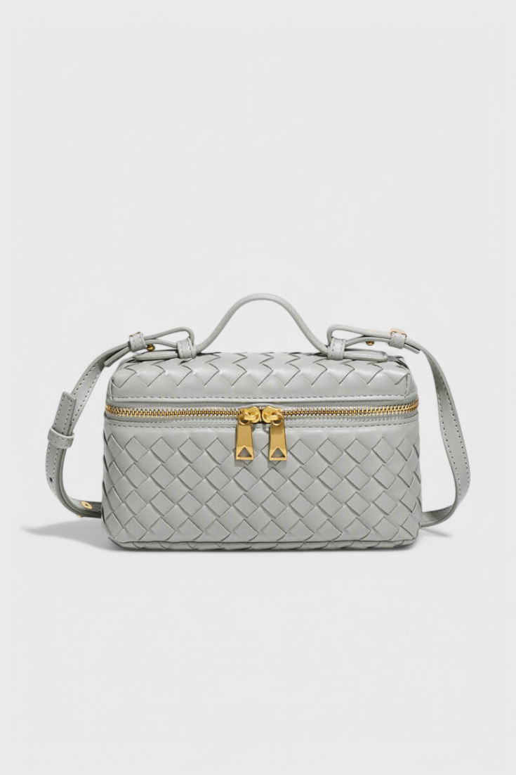 Bolso Mini Woven Milla con Acentos Dorados