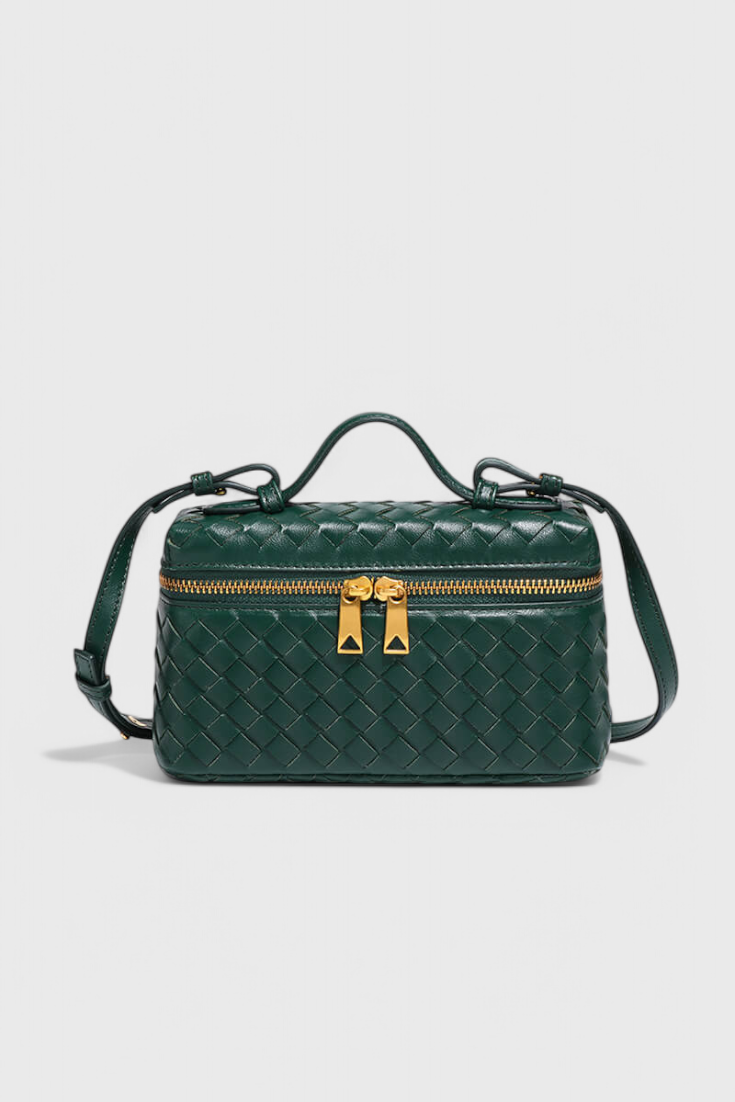 Bolso Mini Woven Milla con Acentos Dorados