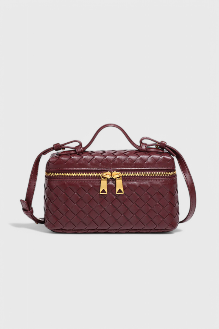 Bolso Mini Woven Milla con Acentos Dorados