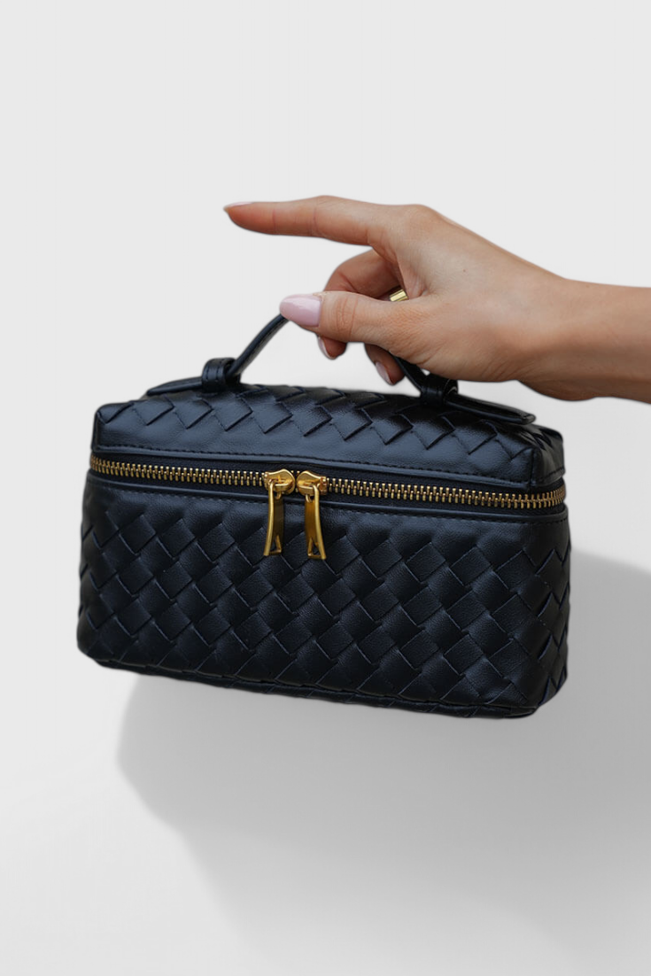Bolso Mini Woven Milla con Acentos Dorados